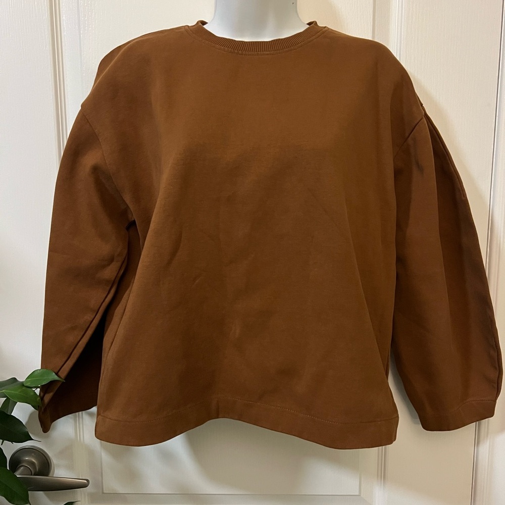 Zara Brown Oversized Sweatshirt